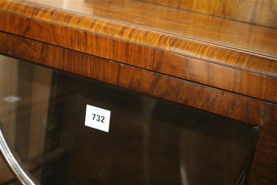 A walnut display cabinet, H.126cm